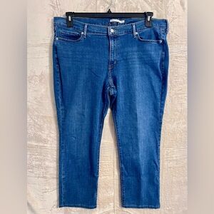 Levi's Blue Ankle Cropped Jeans Classic Straight 22W